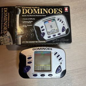 Double 6 Dominoes Excalibur Electronics 405 Electronic Handheld Game New